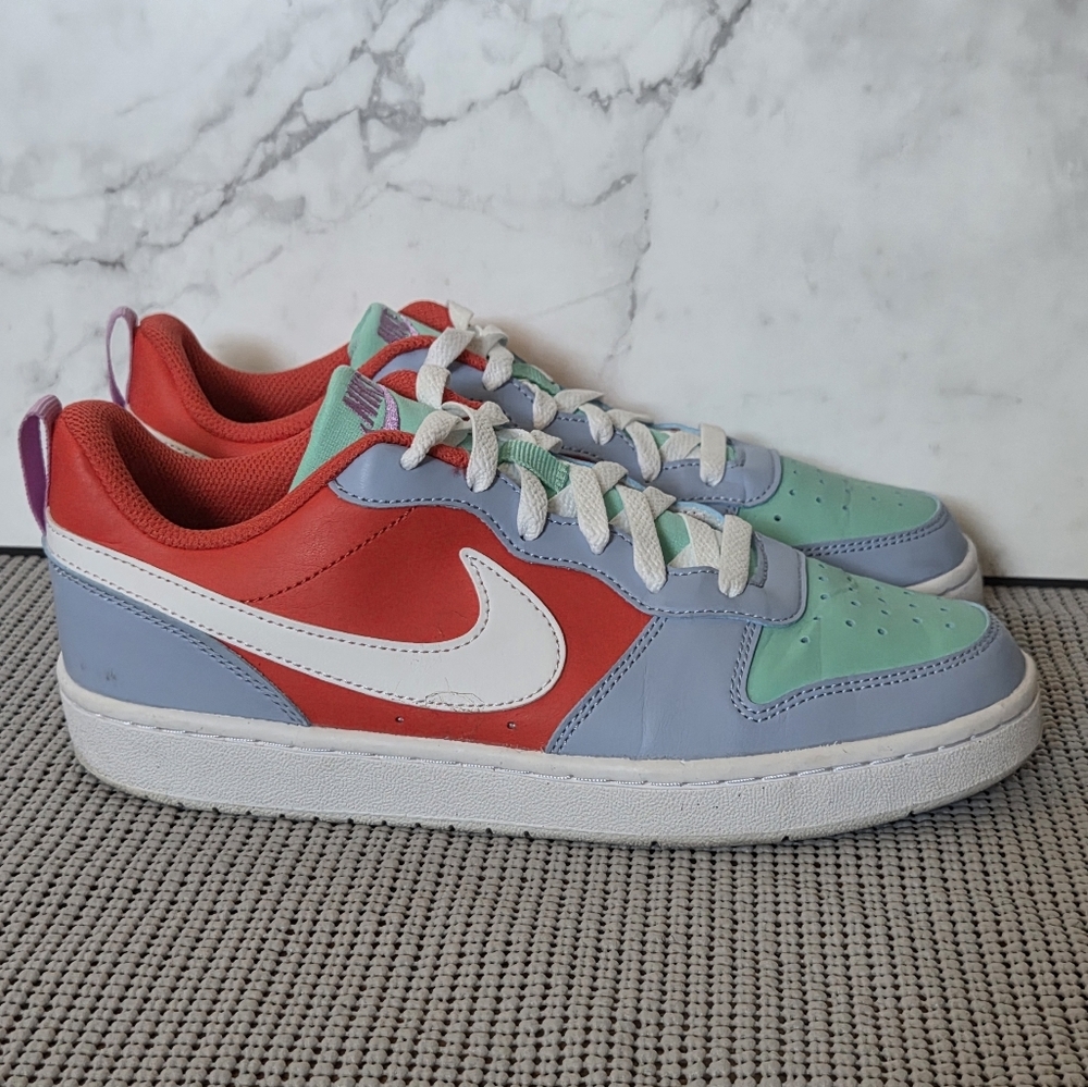Nike Court Borough Low Recraft GS Cobalt Bliss Track Red Size 7 Youth